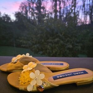 Marc Jacob Yellow  Embellished Sandals